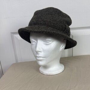 Vintage Harris Tweed wool bucket hat unisex